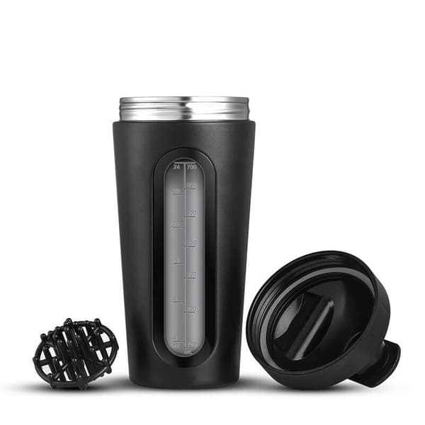 Shaker i rustfrit stål, 700 ml - Sort