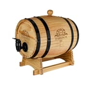 Vin- og Whiskytønde med Hane - Træ - 3 L