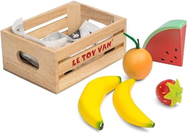 Fruktkorg i trä - Le Toy Van - TV183 - Röd, Grön, Gul och Orange