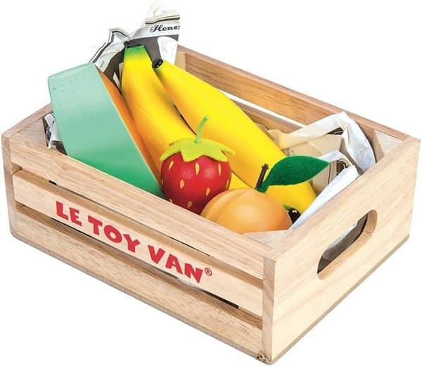 Fruktkorg i trä - Le Toy Van - TV183 - Röd, Grön, Gul och Orange