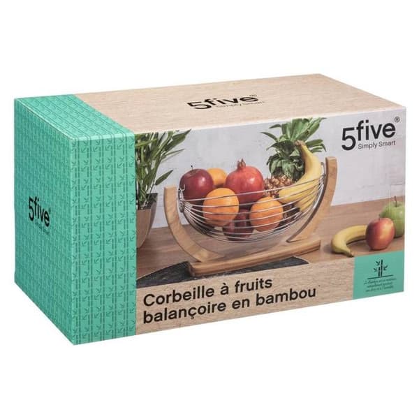 5five - gungkorg i metall 36x21cm bambu
