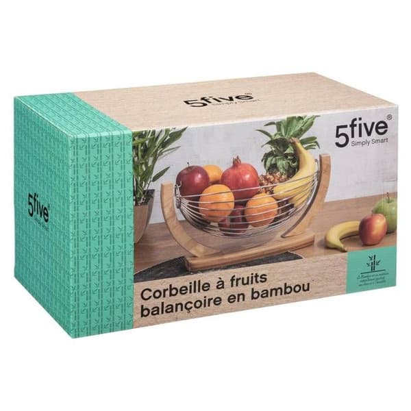 5five - gungkorg i metall 36x21cm bambu