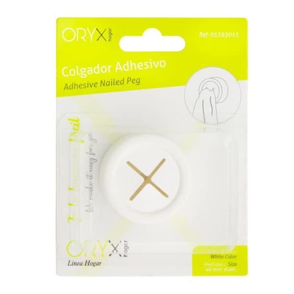 Colgador Adhesivo Cocina Blanco Ø 40 mm.
