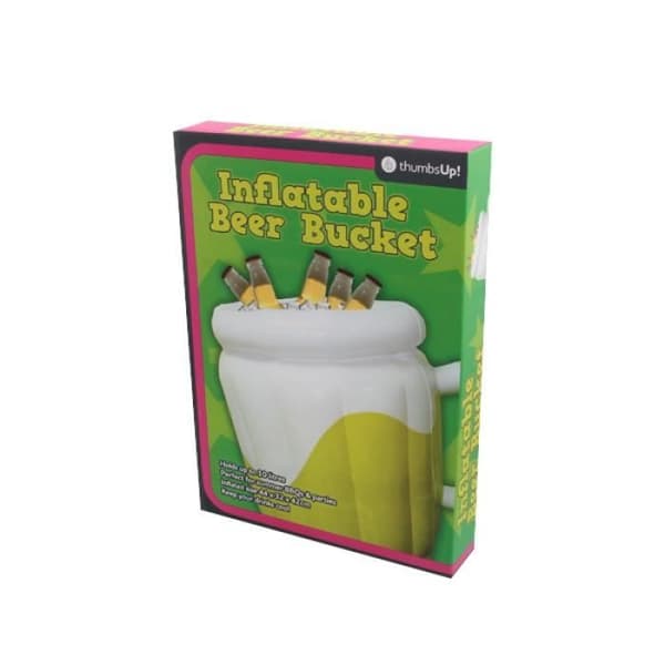 Uppblåsbar iskubshink i form av en ölmugg * Mått: 44 x 42 x 32 cm * Kapacitet: 10 L * Material: plast...