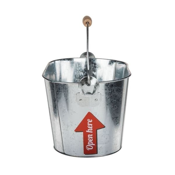 Ishinkorg - Kall öl - 26 x 13 cm - Metall - Integrerad kapsylöppnare - Praktisk för fester