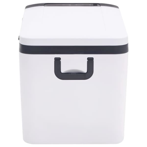 vidaXL Kylbox med handtag och adapter 25 L svart och vit PP & PE