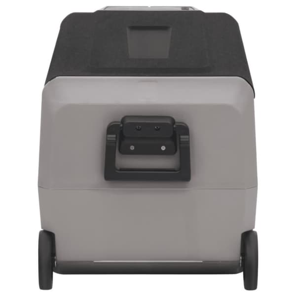 vidaXL Kylbox med hjul och adapter 50 L svart & grå PP & PE