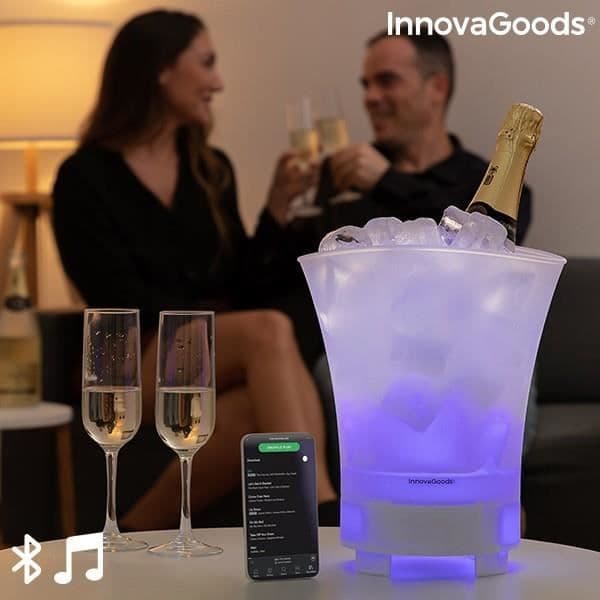 LED Light Up Ice Hink med laddningsbar flaskhögtalare