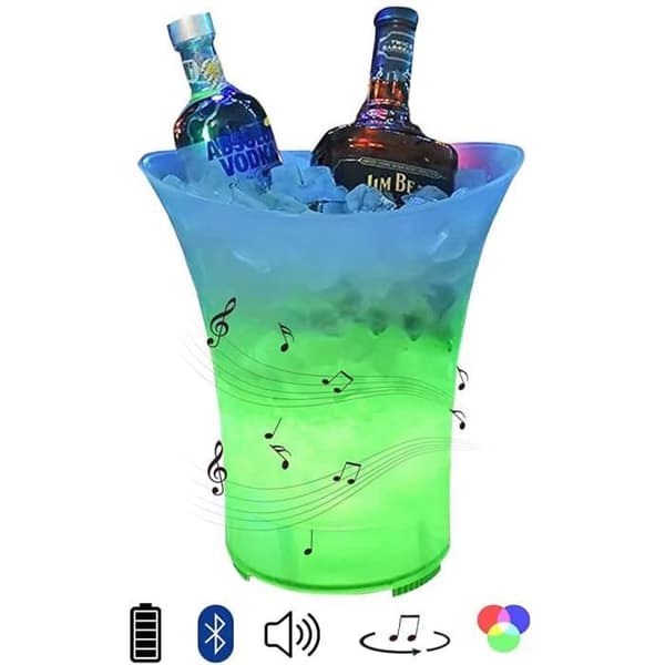 Ice Bucket - LED - 5L - Högtalare - Bluetooth - Ändra färger