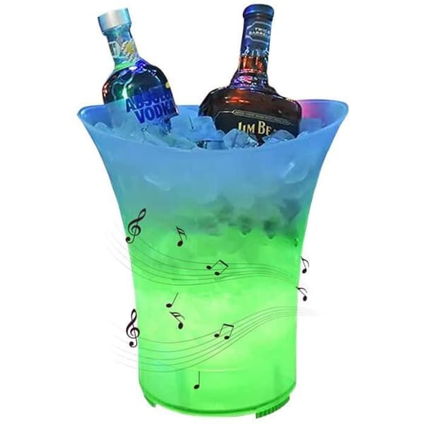 Ice Bucket - LED - 5L - Högtalare - Bluetooth - Ändra färger