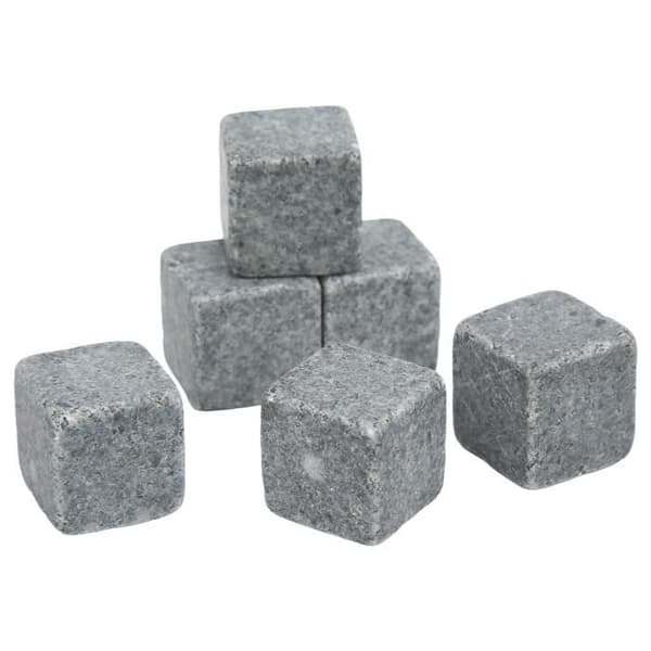 Dilwe Whisky Rocks Whisky Stones 2 cm Granit Whisky Ice Pie Stone Flanellpåse Presentset för Whisky Gin Wine