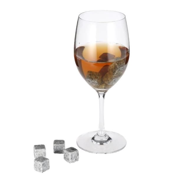 Iskuber för whisky, kyla ner drycker, vinstenar, whiskystenar i granit, Champagne, 9 delar, grå.
