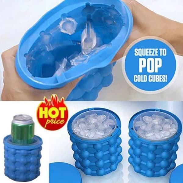 Ice Genie, isbitsbricka isbitsmaskin genie Silikonformar Ishink, Ny Desigh Ice Cube Mould.