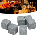 Miniatyrbild 2 av 4: KIMISS Whisky Stones Whisky Stones 2 cm Granit Whisky Ice Pie Stone Flanellpåse Presentset för Whisky Gin Wine