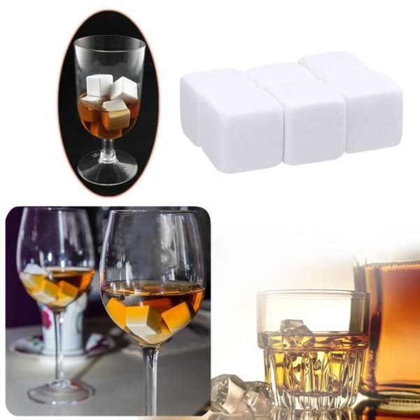 Vinkylare, Dryckekylare Ice Cube Set 6 delar-set, Whiskystenar, Kylare för - Typ WHITE