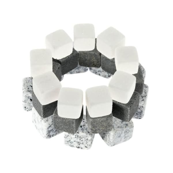 Vinkylare, 100 % naturlig whisky Drycker Stenar Smutta Rock Whisky Cooler Ice Cube Present - Vit #C