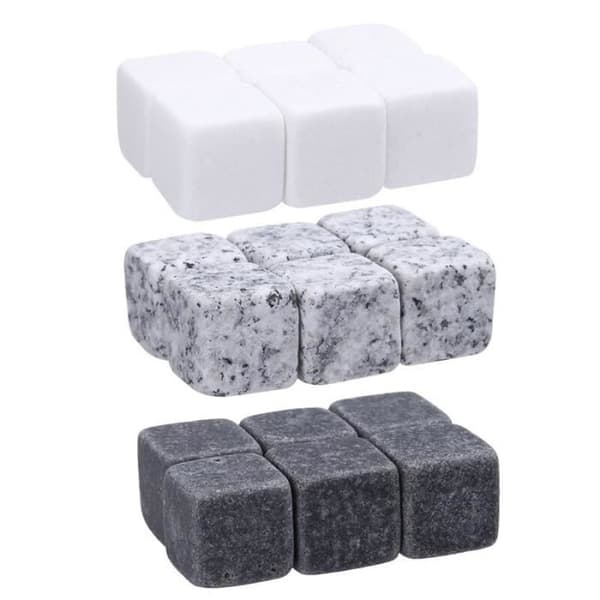 Vinkylare,Whiskyform Iskylare 6 delar-set naturliga whiskystenar, whiskyform - typ VIT #A