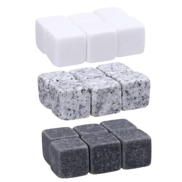 Vinkylare, 6-9 stycken Whiskystenar Sipping Ice Cube Återanvändbar Whiskey Wine Ice Cooler - Typ 6st Vit