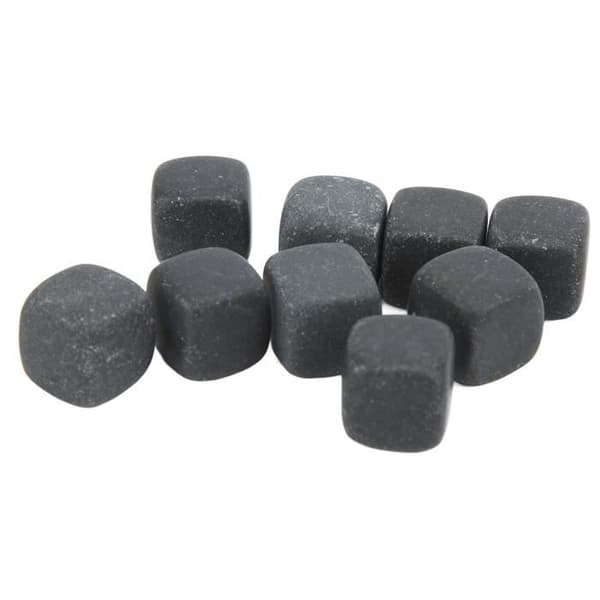 GOTOTOP Basalt Whisky Stones Set Basalt Whisky Stones Set med förvaringspåse för Whisky Cognac