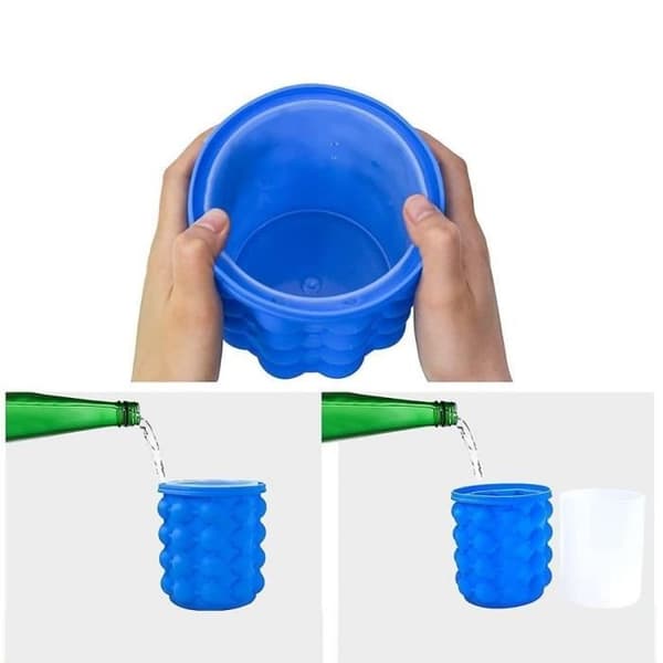 Ice Cube hink - SHOP-STORY - Ice Cube Maker - Livsmedelsklassad silikon - 40 iskuber - 2 i 1
