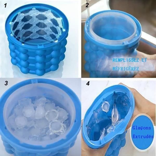 Ishink - Ice Genie - E21997 - Silikon - 120 iskuber - Dubbelkammardesign