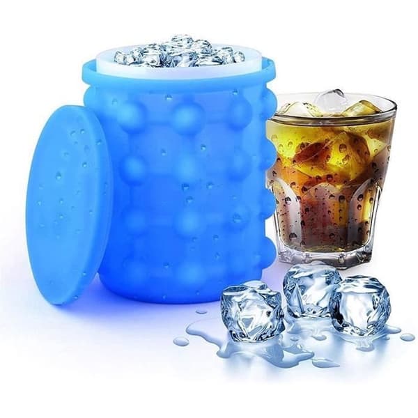 Ishinkar och kylare Creative silikonishink Bärbar iskubsform (2 i 1) Utrymmesbesparande Ice Cube Makerfo 305