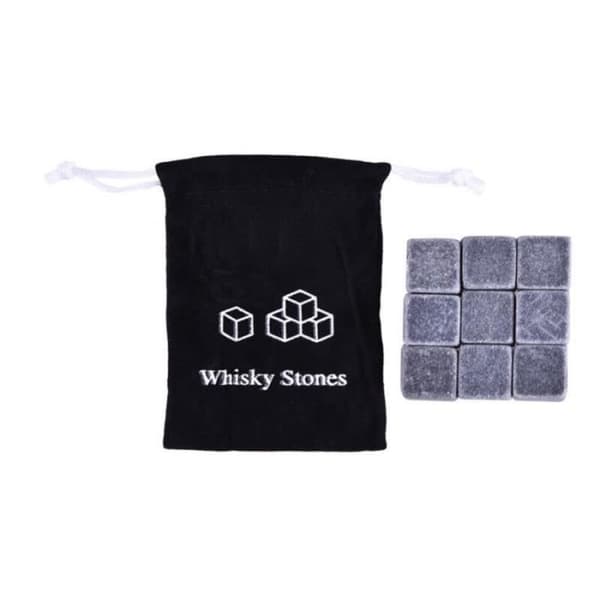 Vinkylare, 100 % naturliga stenar för vinkylare 6st-9st, Whiskystenar - Typ 9st Svart