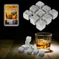 Miniatyrbild 2 av 4: Vinkylare, 100 % naturliga whiskystenar dricker iskub Whiskeysten Whiskey Rock Cooler Present - Typ 9st Svart