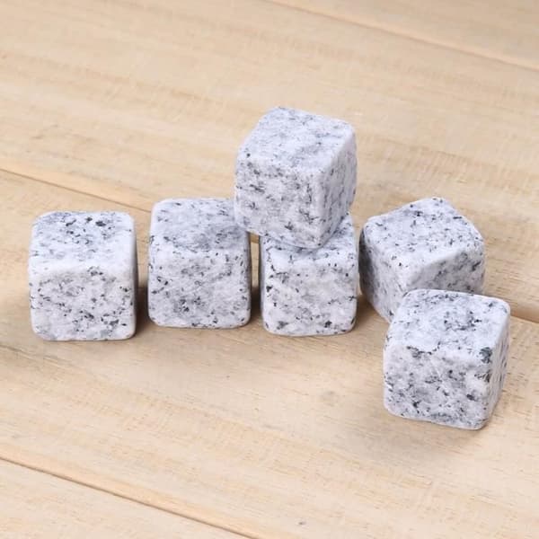 Vinkylare,Whisky Rock Stone Ice drink 6 stycken, whisky alkohol uppfriskande naturstenar för - Typ WHITE