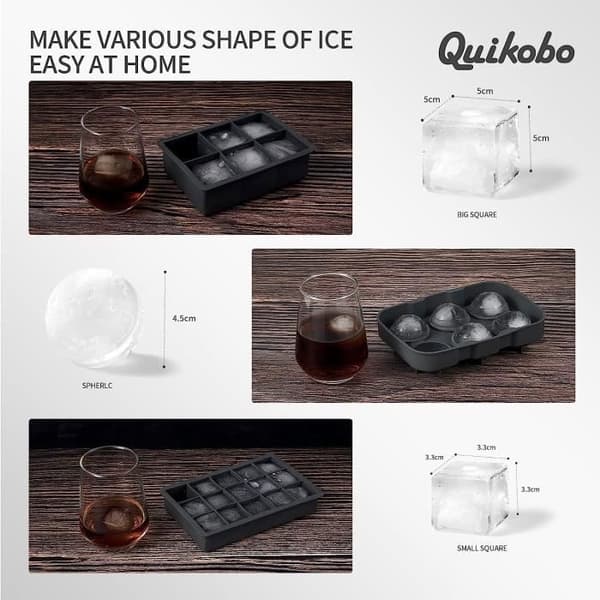 Bar Isbricka gör silikoniskubformar Set med 3 cocktailwhiskyformar