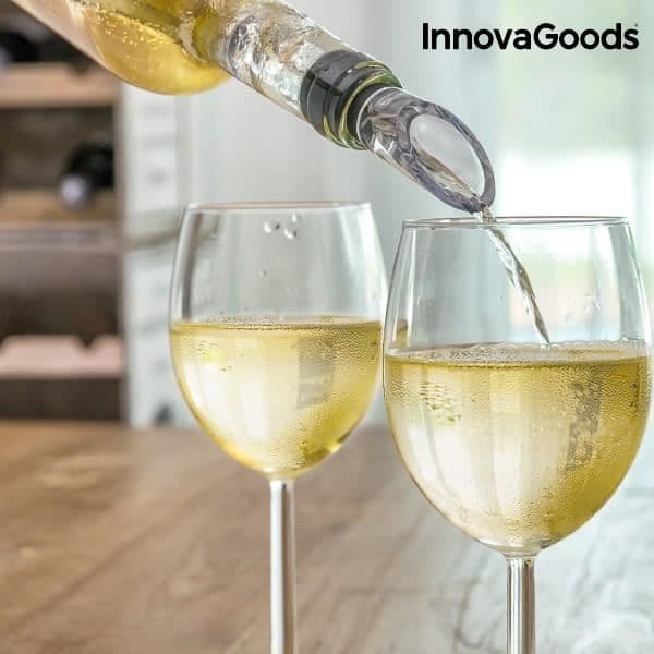 Vinkylare med luftare - InnovaGoods - Rostfritt stål - ABS - Elegant design
