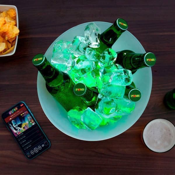 Multifunktionell iskubshink - LED - Bluetooth-högtalare - 7 färger - Laddningsbar - IPX4