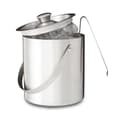 Miniatyrbild 1 av 6: Relaxdays Rund isbuckets med silverfärgad inoxklämma 1,5 liter med lock HxlxP: 17 x 15 x 15 cm, silverfärgad