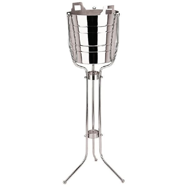 Champagne hinkstöd - Olympia - Polerat rostfritt stål - 20 cm - Professionell - Grå