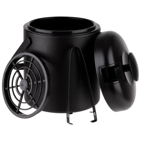 APS 36016 Ishink med istång, rostfritt stål för max. 50 isbitar, Ø 14 cm, höjd 22 cm, 1,3 liter, svart