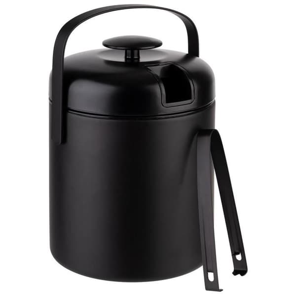 APS 36016 Ishink med istång, rostfritt stål för max. 50 isbitar, Ø 14 cm, höjd 22 cm, 1,3 liter, svart