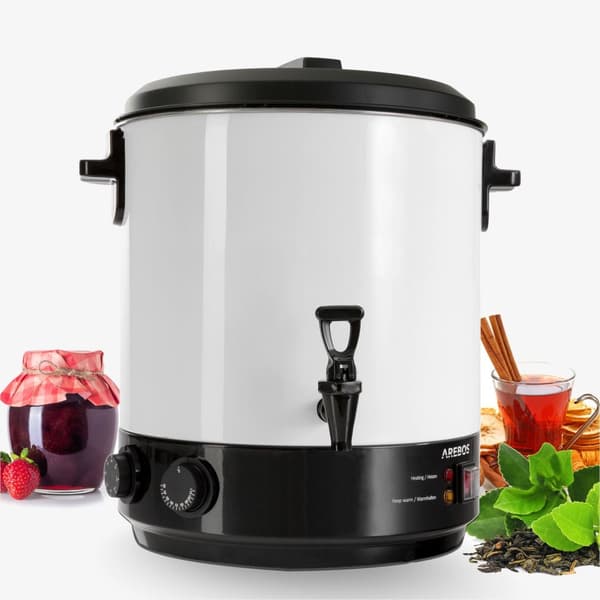Konserveringsmaskine 28L 1800W med termostat + timer hvid Hvid