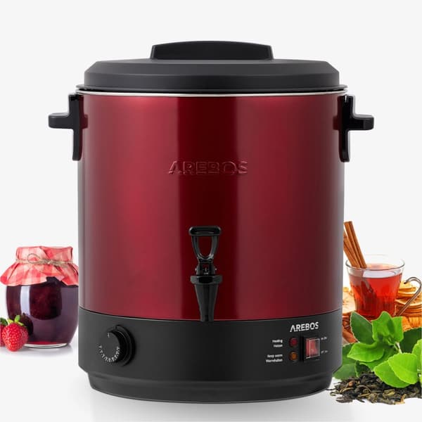 Konserveringsmaskine 28L 2500W med termostat Rød