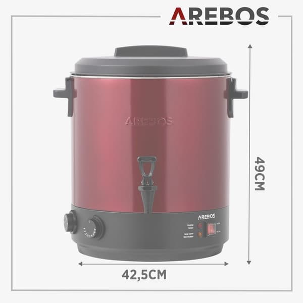 Konserveringsmaskine 28L 1800W med termostat + timer