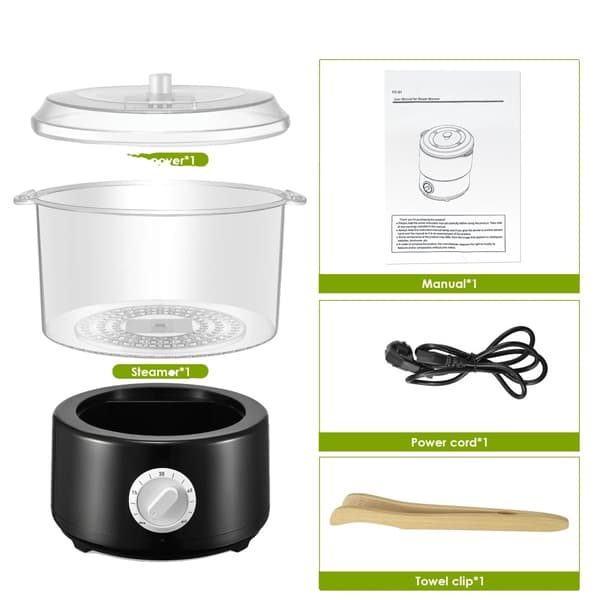 Håndklæde Steamer, Hurtig Opvarmning, Fugtgivende for ansigtshud,EU STIK sort