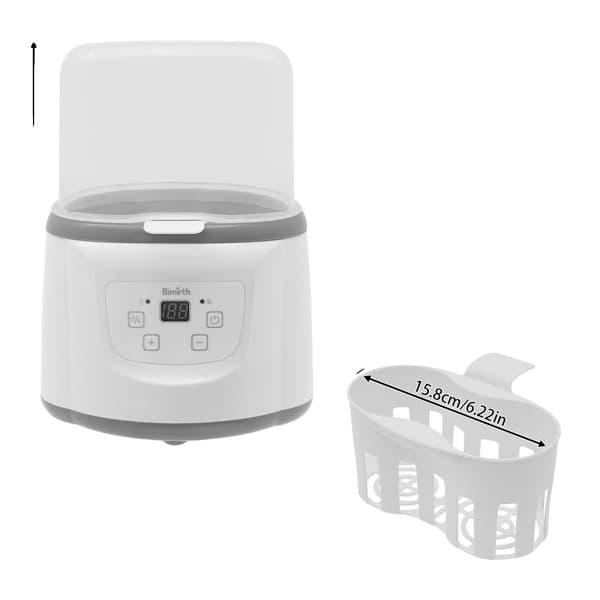 Mælkvarmer, Termostatkontrol, Dobbeltflaskeopvarmning, Moderne Design,220V, HVID