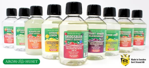 Bordsvattenarom 200 ml Svartvinbär pumpflaska, 100L