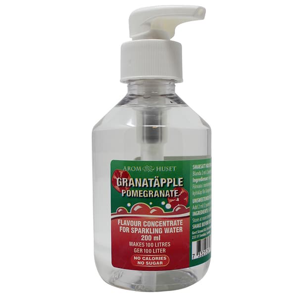Bordsvattenarom 200 ml Granatäpple pumpfl, 100L