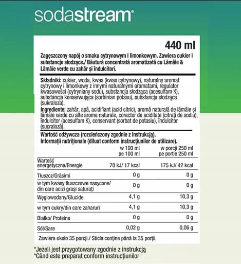 SodaStream-tiivistesarja Cola+Energy+Lemonade+Lemon-Lime
