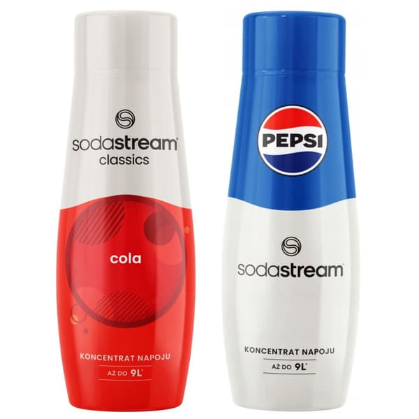 SODASTREAM Saturator Concentrate Set 2x COLA + PEPSI Siirappi