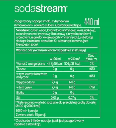 SODASTREAM Saturator Koncentrat Sæt 2x COLA Sirup + 7UP