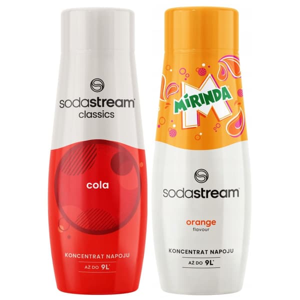 SODASTREAM Saturator Concentrate Set 2x COLA + MIRINDA Siirappi