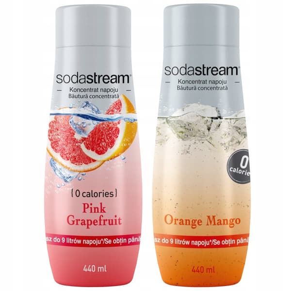 Setti 2 SodaStream tiivistettä Greippi+appelsiini-mango