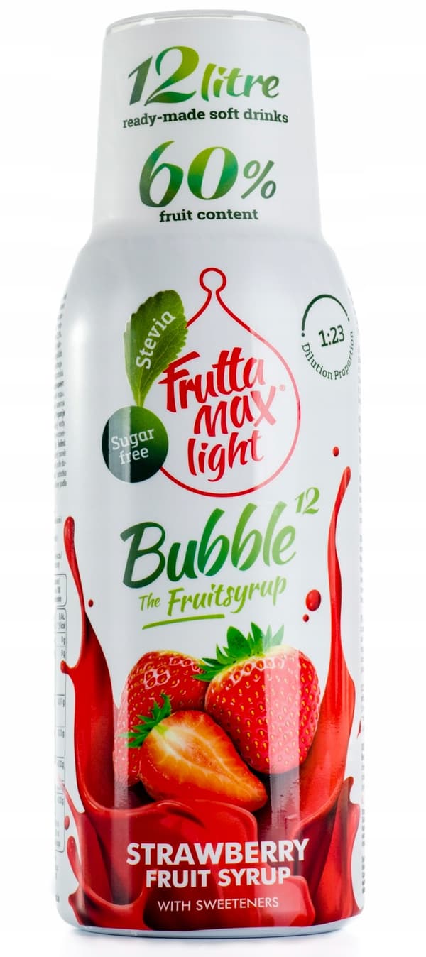 Sæt med 2 FruttaMax Strawberry Light koncentrater, 500 ml