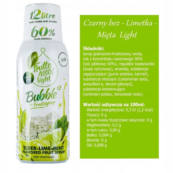 kpl FruttaMax Lime Mint -konsentraattejaBez Light